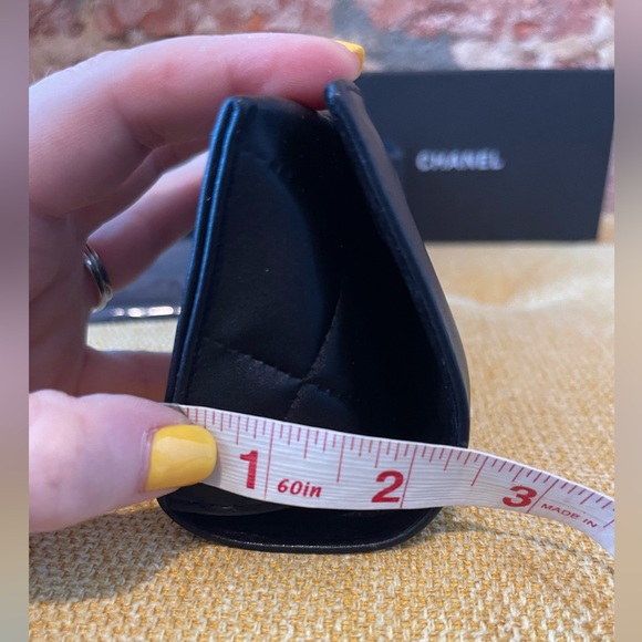 Like New! CHANEL Black Leather Eyeglass Case with Box - Picture 6 of 9